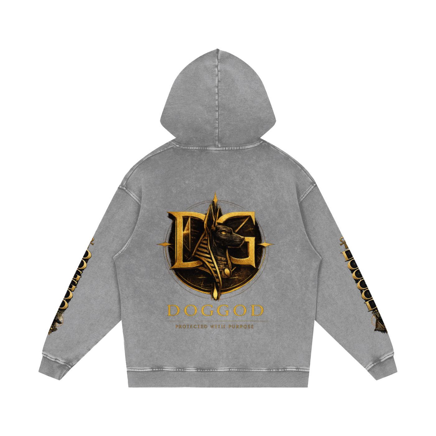 “DOGGOD logo” Snow Washed Loose Cotton Hoodie