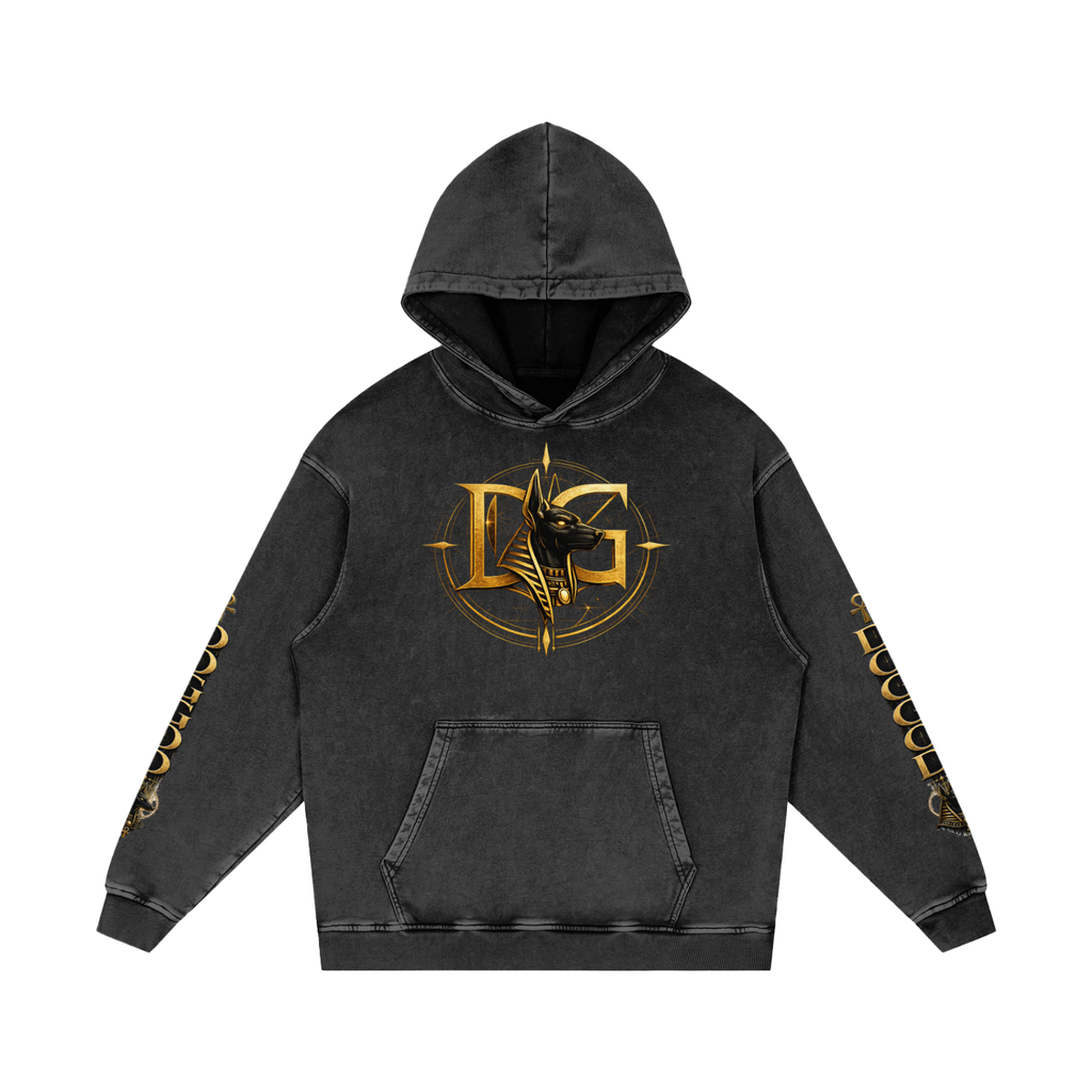 “DOGGOD logo” Snow Washed Loose Cotton Hoodie