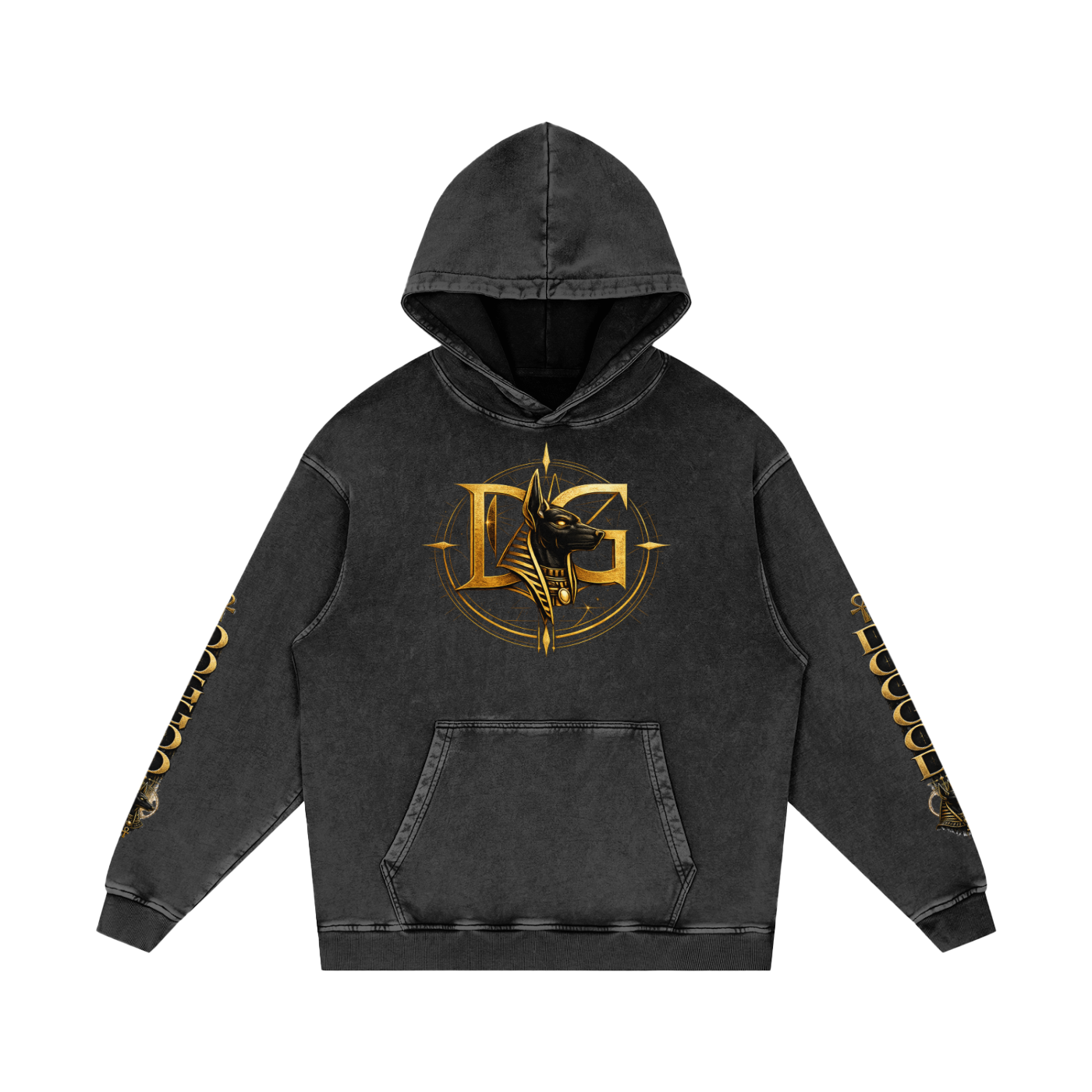 “DOGGOD logo” Snow Washed Loose Cotton Hoodie